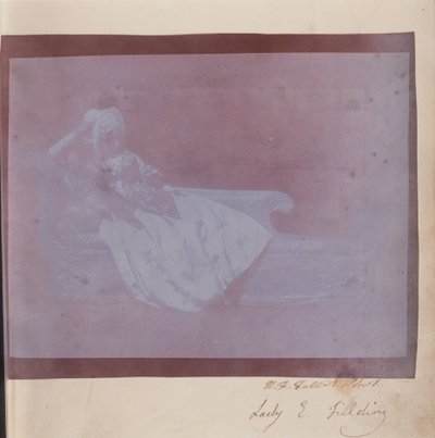 Lady Elisabeth Feilding on Chinz Chair by William Henry Fox Talbot